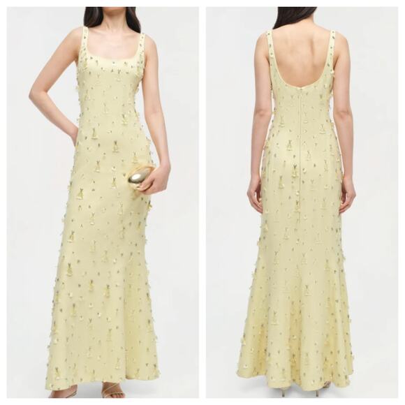 Simkhai Briella Embellished Crepe Gown Size 10 NWT - Picture 1 of 8